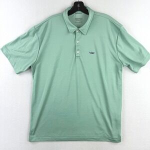 PATAGONIA Sunshade Polo - Tarpon Fitz Roy‎ Size L Mens Aqua Performance 52060